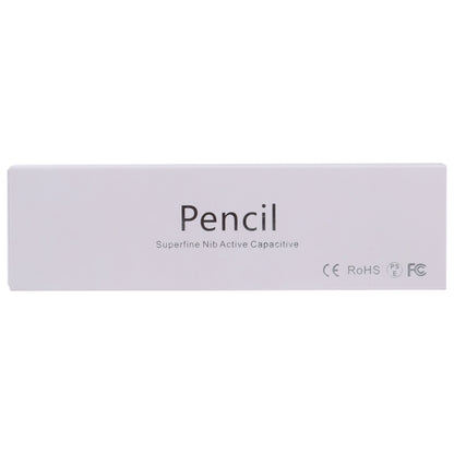 Pencil Universal Rechargeable Active Capacitive Stylus Pen with Magnetic Cap, Pencil Black, Pencil White