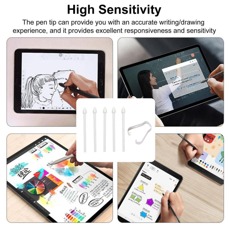 6 in 1 Universal Stylus Pen Replacement Pencil Tips For Samsung Galaxy Tab S8 / S7 / S6 / Galaxy Note20 / Note10 / S23 Ultra / S22 Ultra