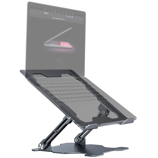 Support pour ordinateur portable réglable à levage mécanique R-JUST HZ09, gris HZ09, argent HZ09