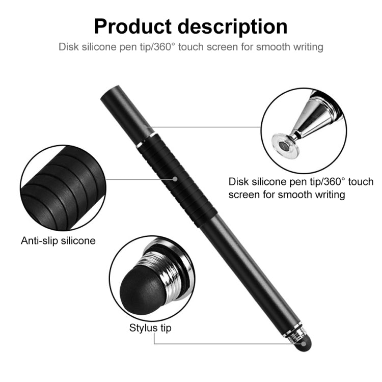 Suction Cup Dual Touch 2-in-1 Metal Capacitive Stylus Pen