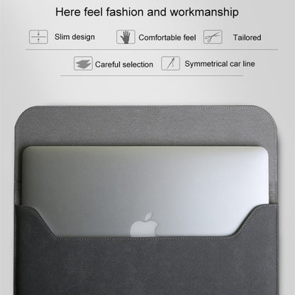 2 in 1 Horizontal Matte Leather Laptop Inner Bag + Power Bag for MacBook Air 13.3 inch A1466 (2012 - 2017) / A1369 (2010 - 2012), MacBook Air 13.3 inch A1466 (2012 - 2017) / A1369 (2010 - 2012)