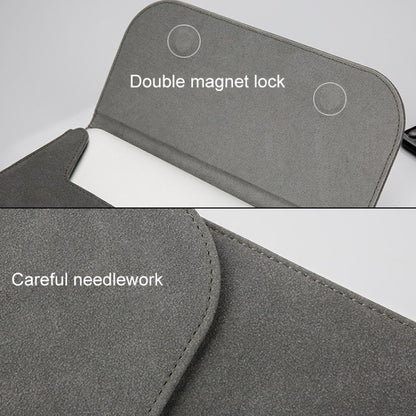 2 in 1 Horizontal Matte Leather Laptop Inner Bag + Power Bag for MacBook Air 13.3 inch A1466 (2012 - 2017) / A1369 (2010 - 2012), MacBook Air 13.3 inch A1466 (2012 - 2017) / A1369 (2010 - 2012)