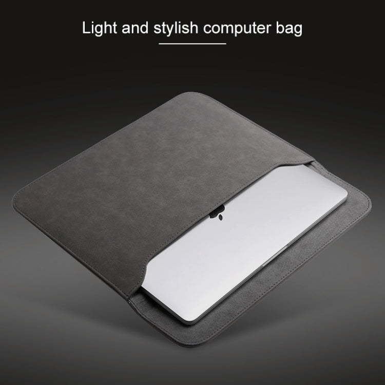 2 in 1 Horizontal Matte Leather Laptop Inner Bag + Power Bag for MacBook Air 13.3 inch A1466 (2012 - 2017) / A1369 (2010 - 2012), MacBook Air 13.3 inch A1466 (2012 - 2017) / A1369 (2010 - 2012)