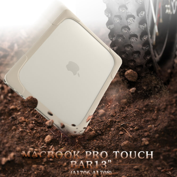 Pour MacBook Pro 13,3 pouces (A1708) et avec Touch Bar (A1706) Housse de protection antichoc pliable en TPU + PC avec support, Pour MacBook Pro 13,3 pouces avec Touch Bar