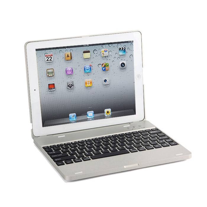 P2095 For iPad 4 / 3 / 2 Laptop Version Aluminum Alloy Bluetooth Keyboard Tablet Case