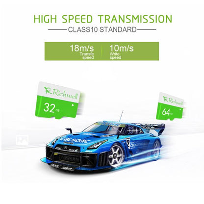 Richwell 32GB High Speed Class 10 TF Memory Card, 32GB