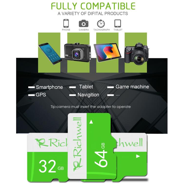 Richwell 32GB High Speed Class 10 TF Memory Card, 32GB
