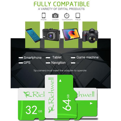 Richwell 32GB High Speed Class 10 TF Memory Card, 32GB
