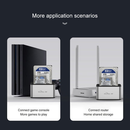 Blueendless 2.5 / 3.5 inch SATA USB 3.0 2 Bay Offline Copy Hard Drive Dock