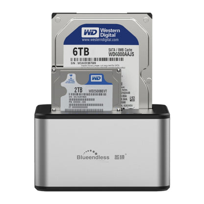 Station d'accueil pour disque dur Blueendless 2,5 / 3,5 pouces SATA USB 3.0 2 baies avec copie hors ligne