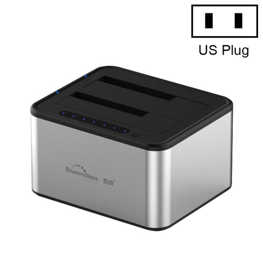 Station d'accueil pour disque dur Blueendless 2,5 / 3,5 pouces SATA USB 3.0 2 baies avec copie hors ligne
