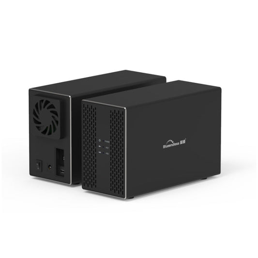 Boîtier externe de disque dur RAID à combinaison 2 baies de 3,5 pouces avec interface USB-C / Type-C de Blueendless, Type-C