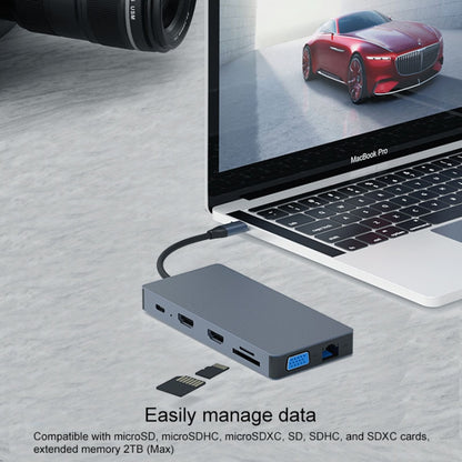 Blueendless 12 In 1 Multi-function Type-C / USB-C HUB Expansion Dock, 12 In 1