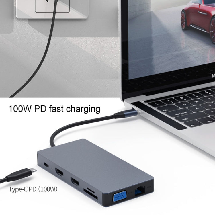 Blueendless 12 In 1 Multi-function Type-C / USB-C HUB Expansion Dock, 12 In 1