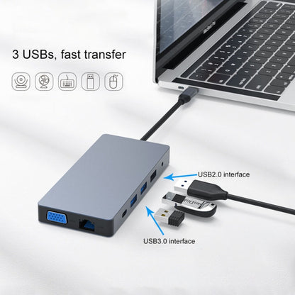 Blueendless 12 In 1 Multi-function Type-C / USB-C HUB Expansion Dock, 12 In 1