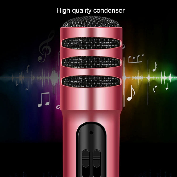 BGN-C7 Condenser Microphone Dual Mobile Phone Karaoke Live Singing Microphone Built-in Sound Card