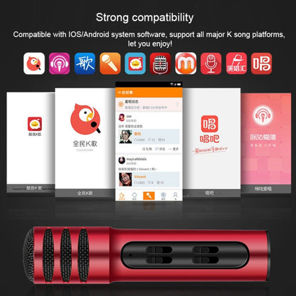 BGN-C7 Condenser Microphone Dual Mobile Phone Karaoke Live Singing Microphone Built-in Sound Card