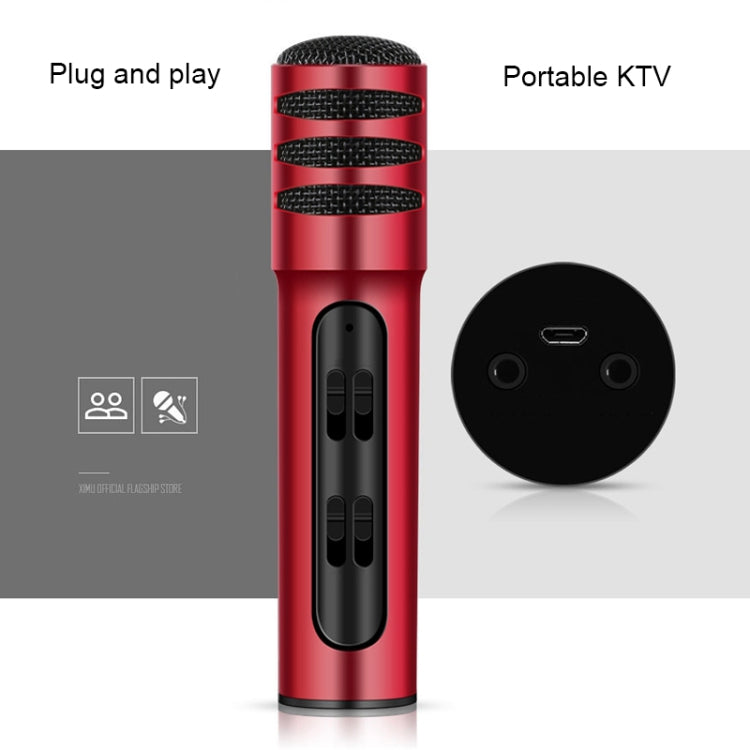 BGN-C7 Condenser Microphone Dual Mobile Phone Karaoke Live Singing Microphone Built-in Sound Card