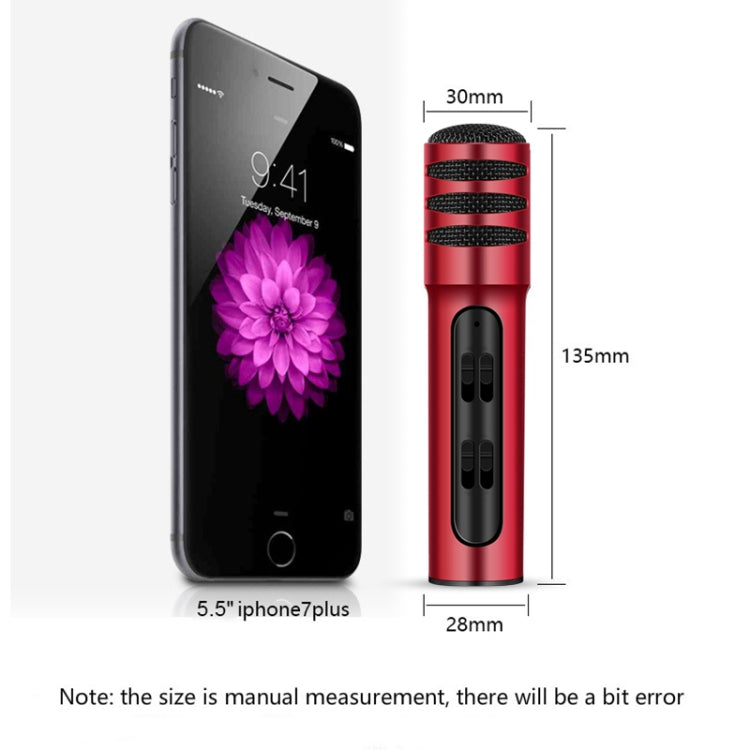 BGN-C7 Condenser Microphone Dual Mobile Phone Karaoke Live Singing Microphone Built-in Sound Card