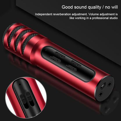 BGN-C7 Condenser Microphone Dual Mobile Phone Karaoke Live Singing Microphone Built-in Sound Card
