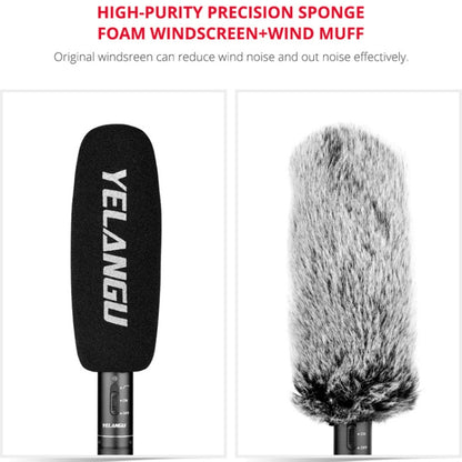YELANGU YLG9933A MIC07 Professional Interview Condenser Video Shotgun Microphone with 6.5mm Audio Adapter & 3.5mm RXL Audio Cable