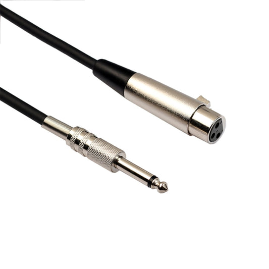 3m XLR 3-Pin Female to 1/4 inch (6.35mm) Mono Shielded Microphone Mic Cable, Length: 3m