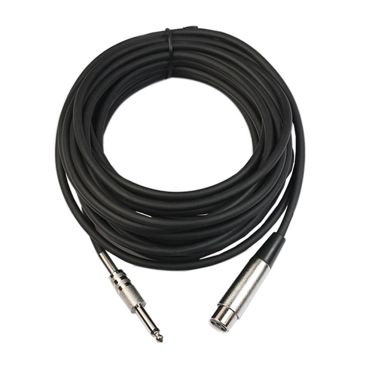 3m XLR 3-Pin Female to 1/4 inch (6.35mm) Mono Shielded Microphone Mic Cable, Length: 3m