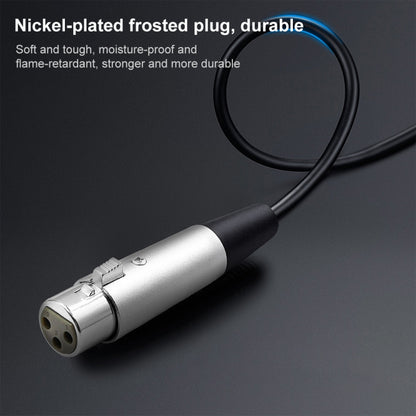 5m XLR 3-Pin Female to 1/4 inch (6.35mm) Mono Shielded Microphone Mic Cable, Length: 5m