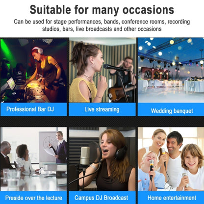 TEYUN NA6 6-channel Small Mixing Console Mobile Phone Sound Card Live Broadcast Computer Recording Console Processor, US Plug, NA6 US Plug