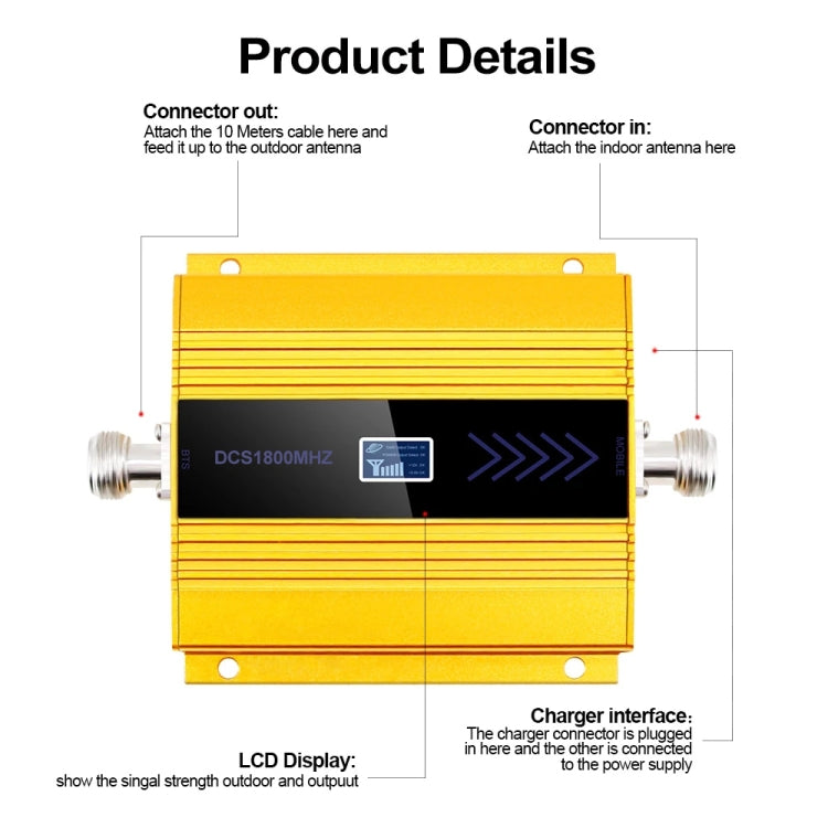 DCS-LTE 4G Phone Signal Repeater Booster, US Plug(Silver), MCP2368JAU, MCP2368JEU, MCP2368SAU, MCP2368SEU, MCP2368SUK, MCP2368SUS, MCP2368JUK, MCP2368JUS
