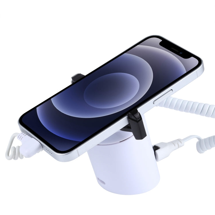Présentoir cylindrique antivol avec alarme de sécurité / Alarme antivol avec télécommande infrarouge pour iPhone / iPod avec port 8 broches, cylindrique ABS 8 broches