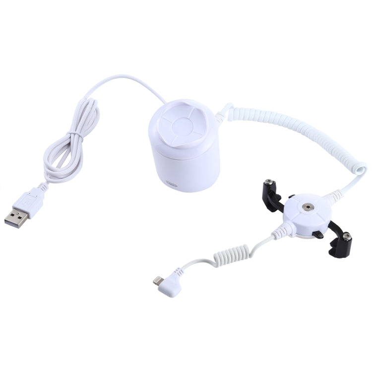 Présentoir cylindrique antivol avec alarme de sécurité / Alarme antivol avec télécommande infrarouge pour iPhone / iPod avec port 8 broches, cylindrique ABS 8 broches