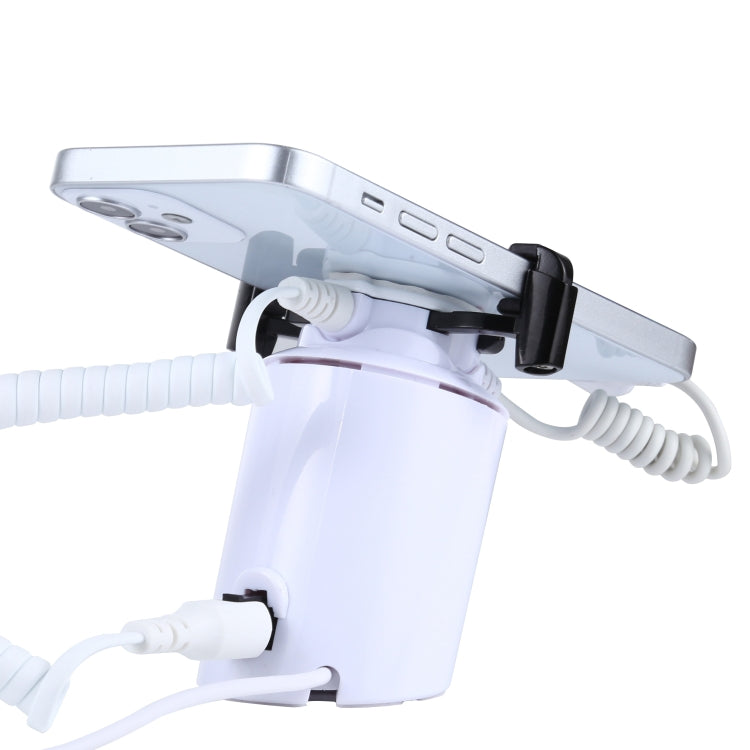 Présentoir cylindrique antivol avec alarme de sécurité / Alarme antivol avec télécommande infrarouge pour iPhone / iPod avec port 8 broches, cylindrique ABS 8 broches