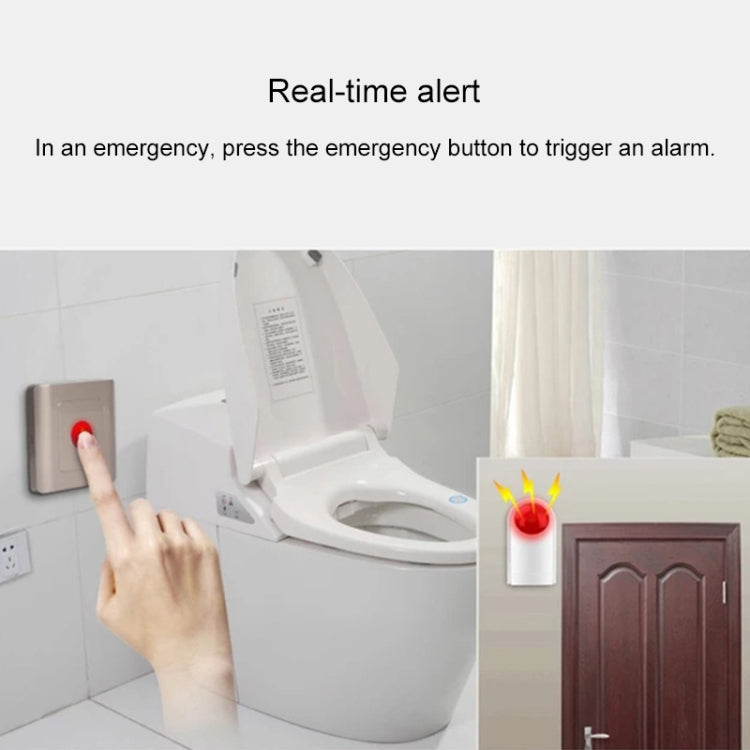 CW-01 Kit de Boutons d'Appel d'Alarme de Toilettes pour Personnes à Mobilité Réduite Sans Fil