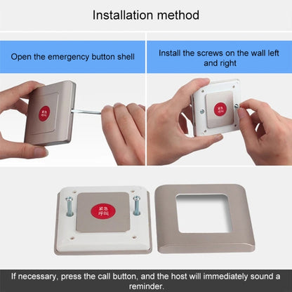 CW-01 Kit de Boutons d'Appel d'Alarme de Toilettes pour Personnes à Mobilité Réduite Sans Fil