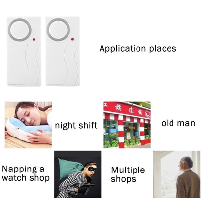 Home Security Wireless Remote Control Door Window Siren Magnetic Sensor Alarm Warning, 1 Remote Controller + 2 Magnetic Sensors, FYD-1366