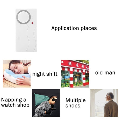 Home Security Wireless Remote Control Door Window Siren Magnetic Sensor Alarm Warning, 1 Remote Controller + 1 Magnetic Sensors, FYD-1256