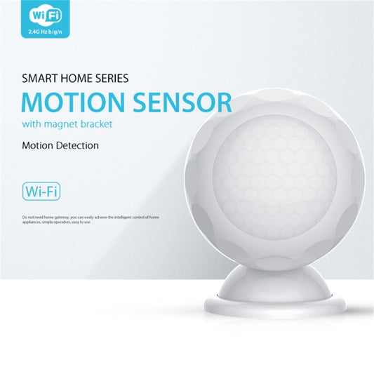 Détecteur de mouvement PIR WiFi sans fil NEO NAS-PD02W, avec support magnétique et compatible avec les systèmes Android/IOS et LED rouge ultra-lumineuse