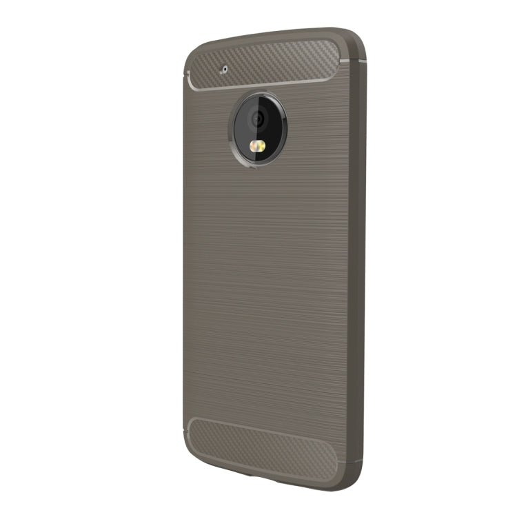 For Motorola Moto G5 Plus Brushed Carbon Fiber Texture Shockproof TPU Protective Cover Case, For Moto G5 Plus