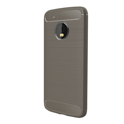 For Motorola Moto G5 Plus Brushed Carbon Fiber Texture Shockproof TPU Protective Cover Case, For Moto G5 Plus