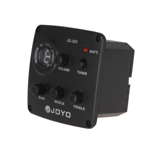 JOYO JE-303 Guitar Pickup 3-Band EQ Preamp Tuner Pickup Equalizer with Tuning Function, JE-303