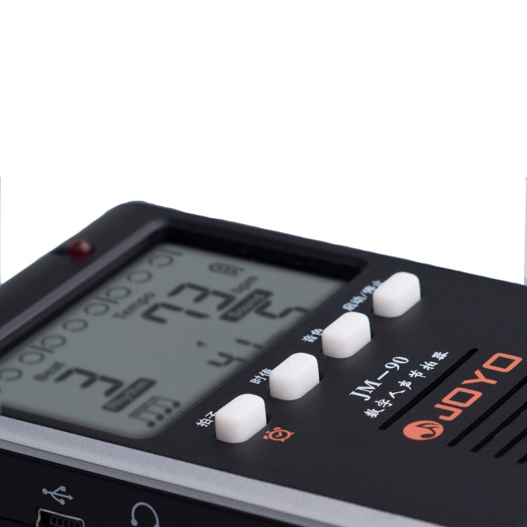 JOYO JM-90 Mini Portable Rechargeable Clip-on LED Indicator Electronic Digital Metronome Tone Generator Tuner for Guitar Violin Ukulele, JM-90 (White), JM-90 (Black)
