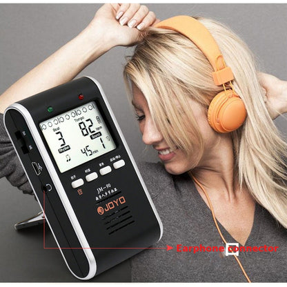 JOYO JM-90 Mini Portable Rechargeable Clip-on LED Indicator Electronic Digital Metronome Tone Generator Tuner for Guitar Violin Ukulele, JM-90 (White), JM-90 (Black)