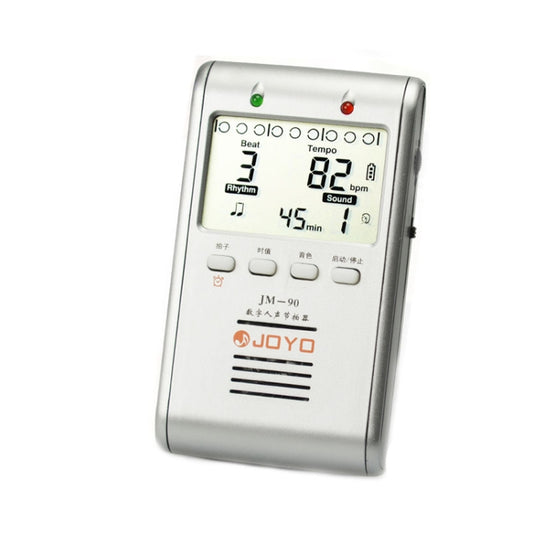 JOYO JM-90 Mini Portable Rechargeable Clip-on LED Indicator Electronic Digital Metronome Tone Generator Tuner for Guitar Violin Ukulele, JM-90 (White), JM-90 (Black)