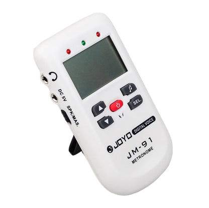 JOYO JM-91 Mini Portable Multi-functional Vocal Metronome Electronic Digital Metronome Tone Generator Tuner for Guitar Violin Ukulele, JM-91 (White)