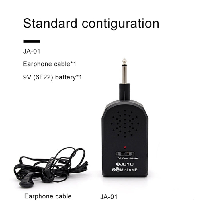 JOYO JA-01 2W Large Volume Guitar Amplifier Mini Portable Electric Guitar Bass Speakers with Distortion Timbre, Support MP3 / Earphone, JA-01