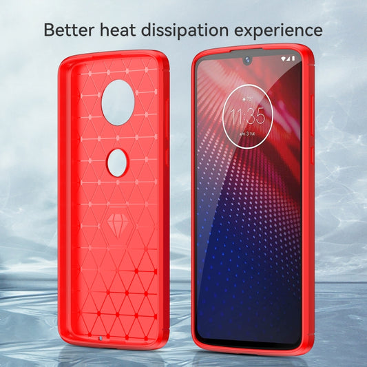 Brushed Texture Carbon Fiber TPU Case for Motorola Moto Z4 Play, For Motorola Moto Z4 Play