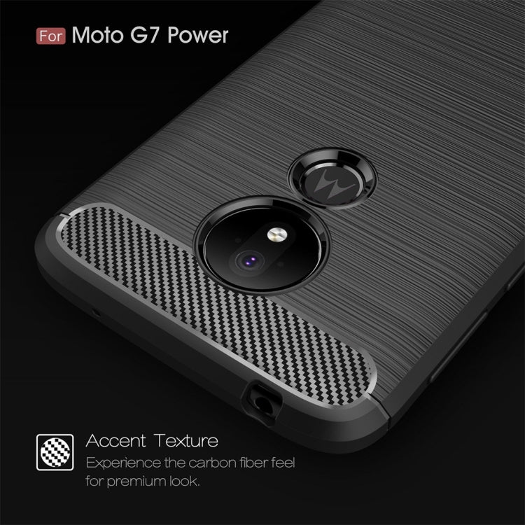 Brushed Texture Carbon Fiber TPU Case for Motorola Moto G7 Power US Version, For Motorola Moto G7 Power US Version