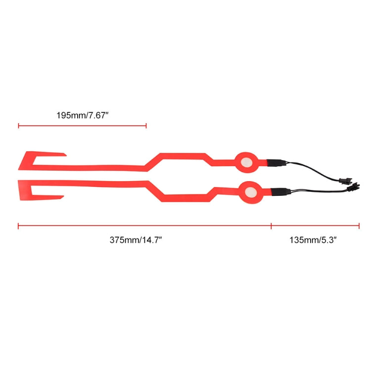 MB-MHL002 Motorcycle Modification Accessories Universal Pasteable Helmet Light Strip