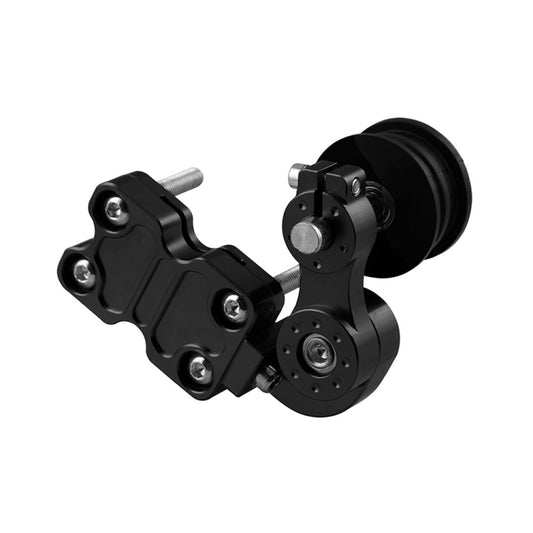 HC154 Accessoires de moto modifiés, tendeur de chaîne universel en alliage d'aluminium, alliage d'aluminium noir, alliage d'aluminium argent